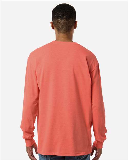 M&O Unisex Gold Soft Touch Long Sleeve T-Shirt 4820 - Heather Coral