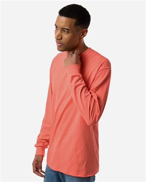 M&O Unisex Gold Soft Touch Long Sleeve T-Shirt 4820 - Heather Coral