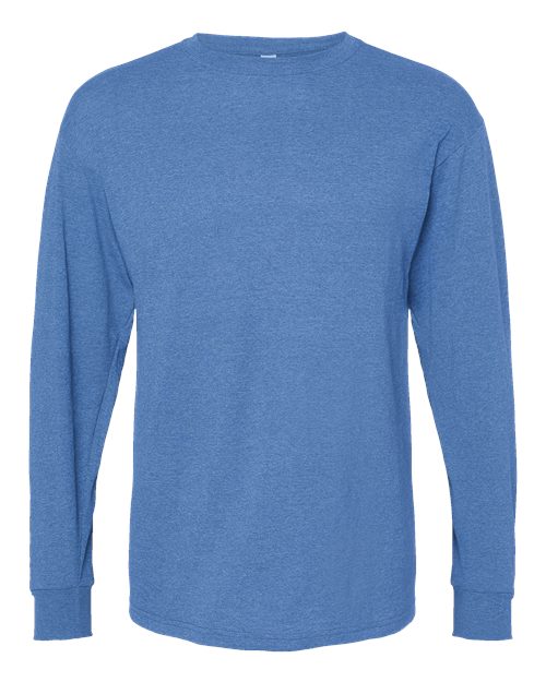 M&O Unisex Gold Soft Touch Long Sleeve T-Shirt 4820 - Heather Royal