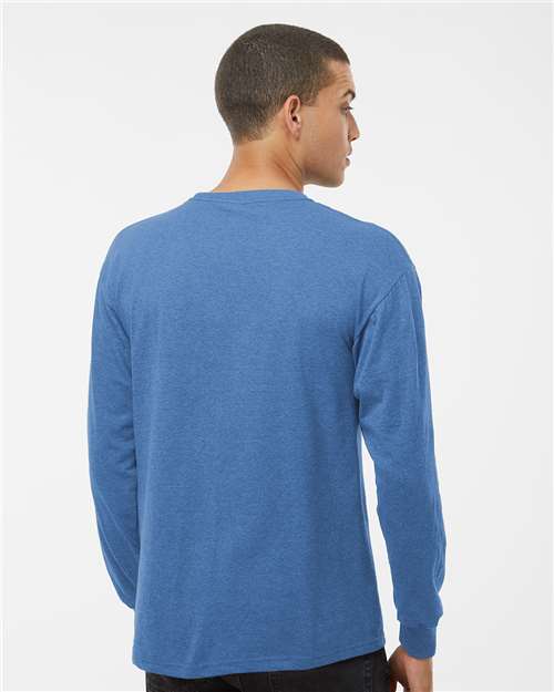 M&O Unisex Gold Soft Touch Long Sleeve T-Shirt 4820 - Heather Royal