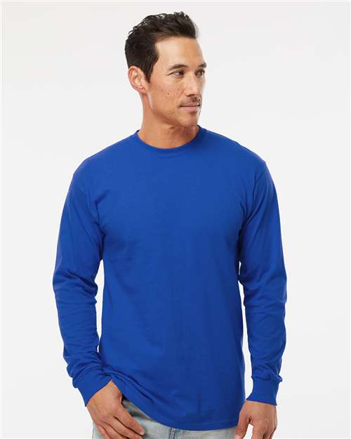 M&O Unisex Gold Soft Touch Long Sleeve T-Shirt 4820 - Royal