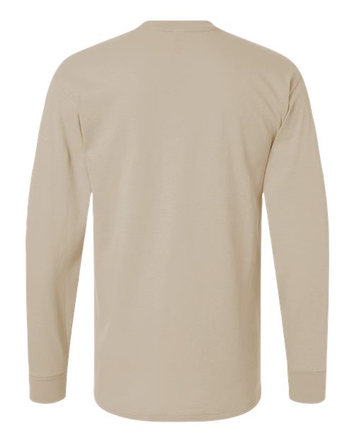 M&O Unisex Gold Soft Touch Long Sleeve T-Shirt 4820 - Sand