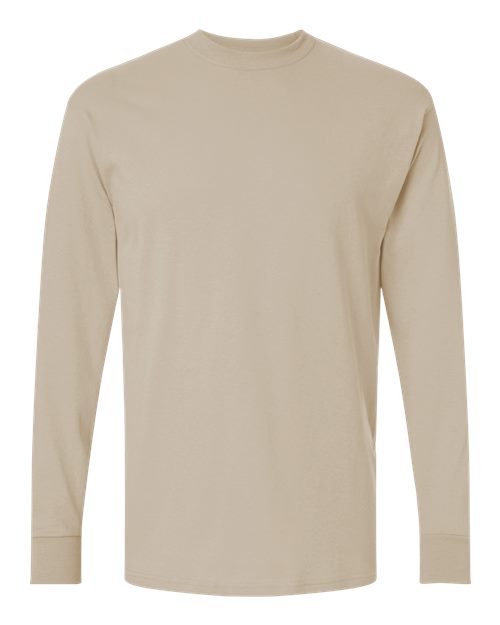 M&O Unisex Gold Soft Touch Long Sleeve T-Shirt 4820 - Sand