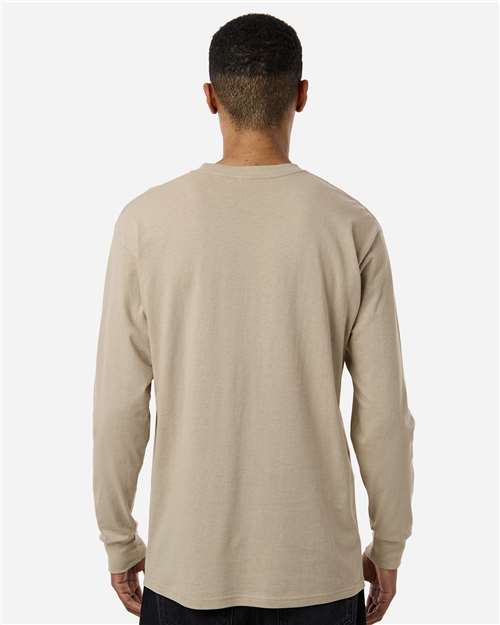 M&O Unisex Gold Soft Touch Long Sleeve T-Shirt 4820 - Sand