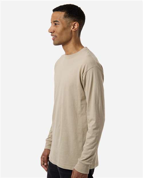 M&O Unisex Gold Soft Touch Long Sleeve T-Shirt 4820 - Sand