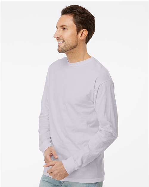 M&O Unisex Gold Soft Touch Long Sleeve T-Shirt 4820 - Silver