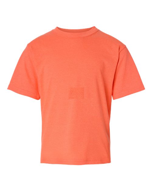 M&O Youth Gold Soft Touch T-Shirt 4850 - Heather Coral
