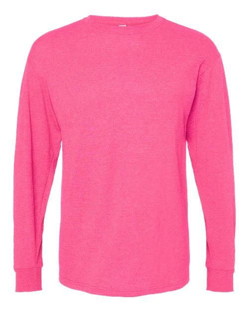 M&O Unisex Gold Soft Touch Long Sleeve T-Shirt 4820 - Neon Pink