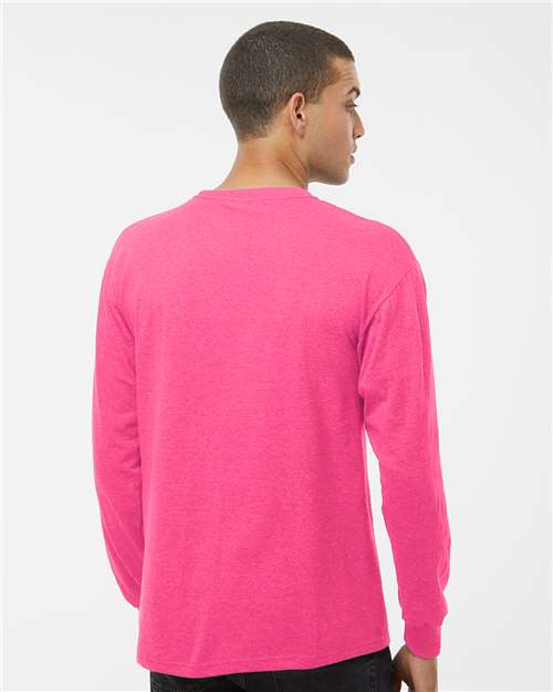 M&O Unisex Gold Soft Touch Long Sleeve T-Shirt 4820 - Neon Pink