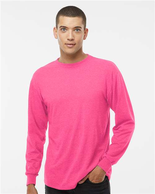 M&O Unisex Gold Soft Touch Long Sleeve T-Shirt 4820 - Neon Pink