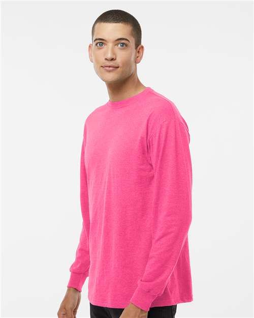 M&O Unisex Gold Soft Touch Long Sleeve T-Shirt 4820 - Neon Pink