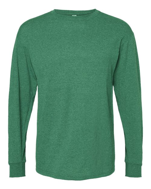 M&O Unisex Gold Soft Touch Long Sleeve T-Shirt 4820 - Heather Kelly Green