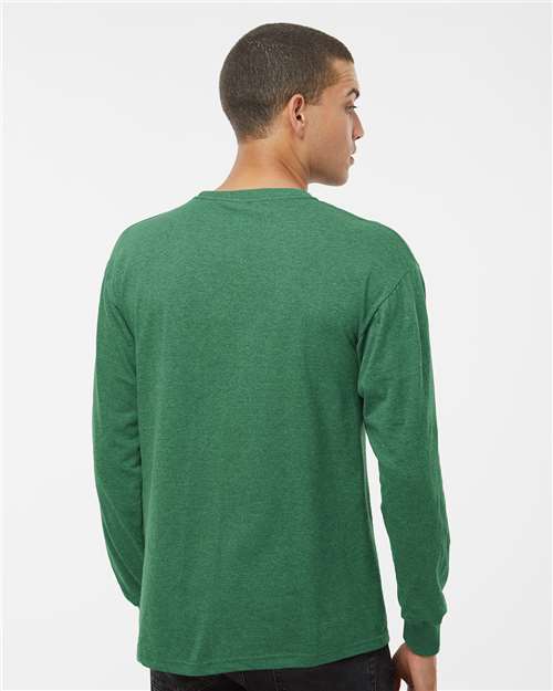 M&O Unisex Gold Soft Touch Long Sleeve T-Shirt 4820 - Heather Kelly Green