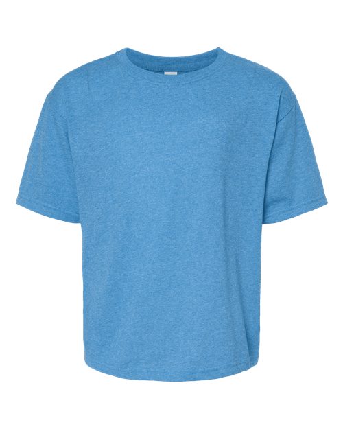 M&O Youth Gold Soft Touch T-Shirt 4850 - Heather Turquoise