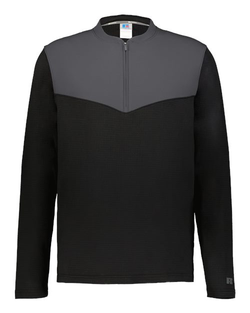 Russell Athletic Unisex Sideline Grid Fleece Quarter-Zip Pullover R03GKM