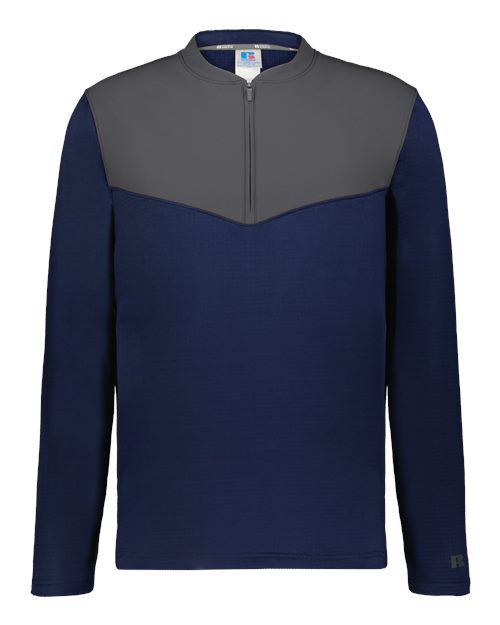 Russell Athletic Unisex Sideline Grid Fleece Quarter-Zip Pullover R03GKM