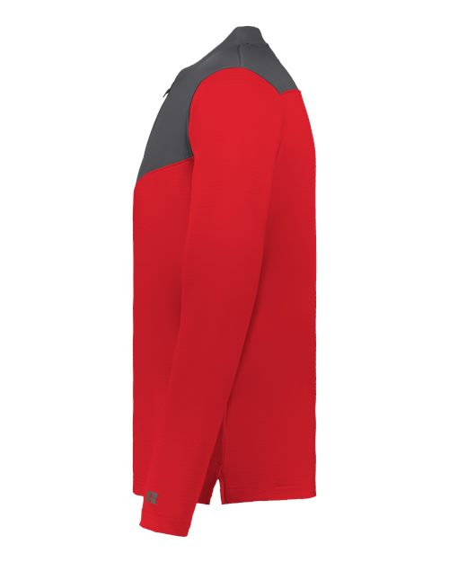 Russell Athletic Unisex Sideline Grid Fleece Quarter-Zip Pullover R03GKM