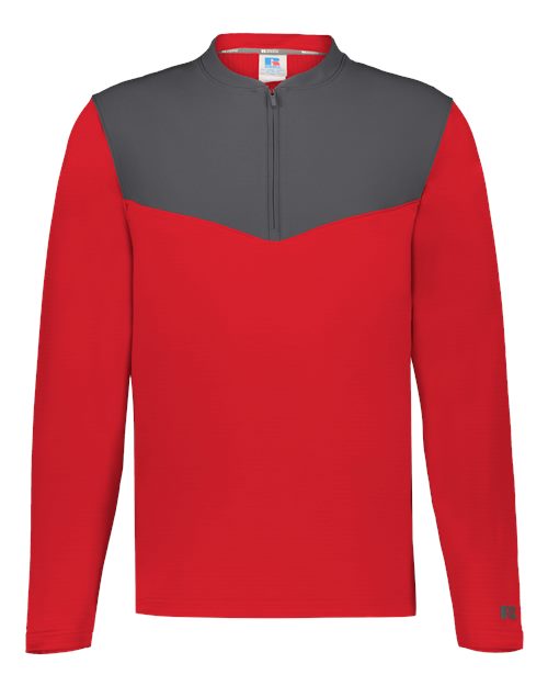 Russell Athletic Unisex Sideline Grid Fleece Quarter-Zip Pullover R03GKM