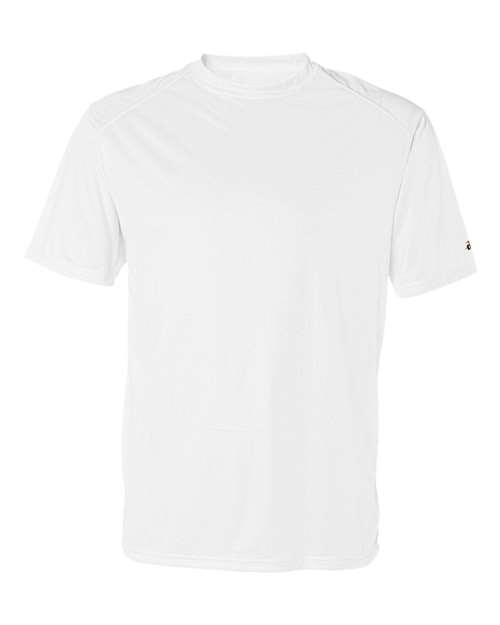 Badger Men's B-Core Sport Shoulders T-Shirt 4120 - White