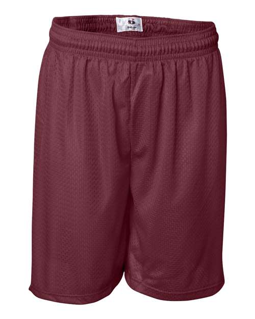Badger Men's Pro Mesh 7" Shorts 7207 - Cardinal
