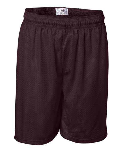 Badger Men's Pro Mesh 7" Shorts 7207 - Maroon