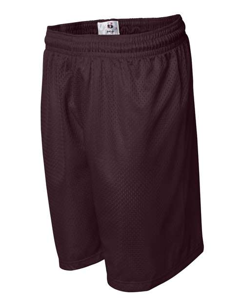 Badger Men's Pro Mesh 7" Shorts 7207 - Maroon