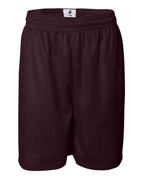 Badger Men's Pro Mesh 9" Shorts 7209 - Maroon