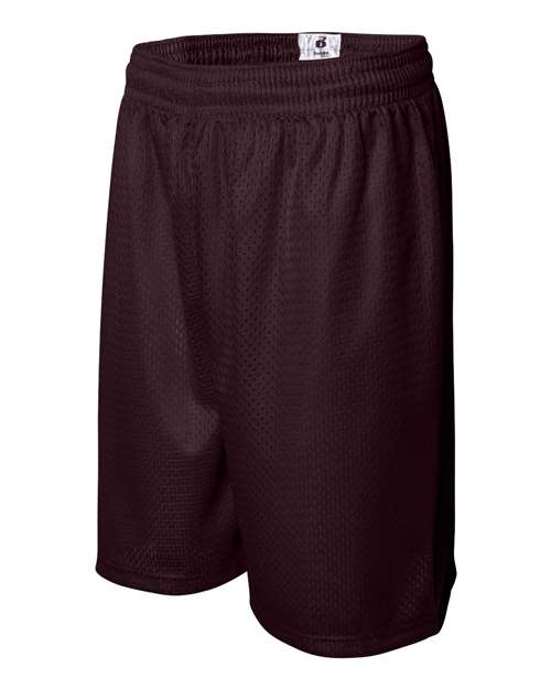 Badger Men's Pro Mesh 9" Shorts 7209 - Maroon