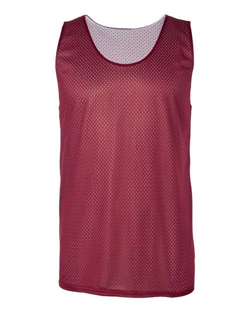 Badger Men's Pro Mesh Reversible Tank Top 8529 - Cardinal/ White