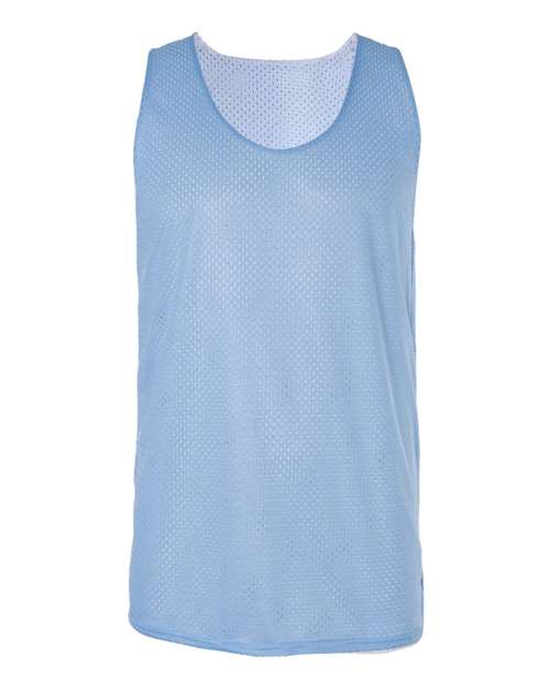 Badger Men's Pro Mesh Reversible Tank Top 8529 - Columbia Blue/ White