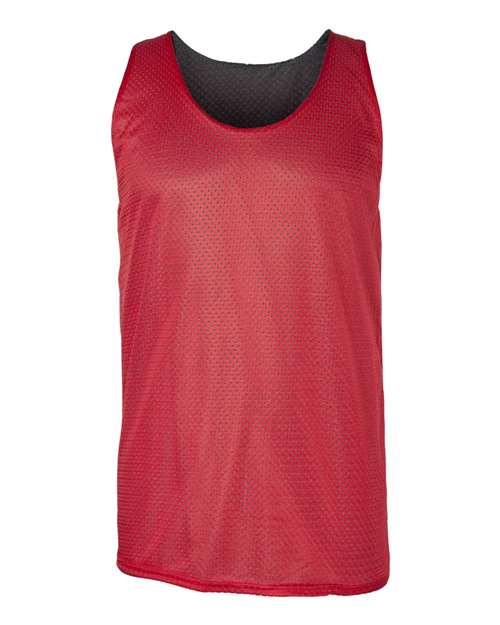 Badger Men's Pro Mesh Reversible Tank Top 8529 - Red/ Black