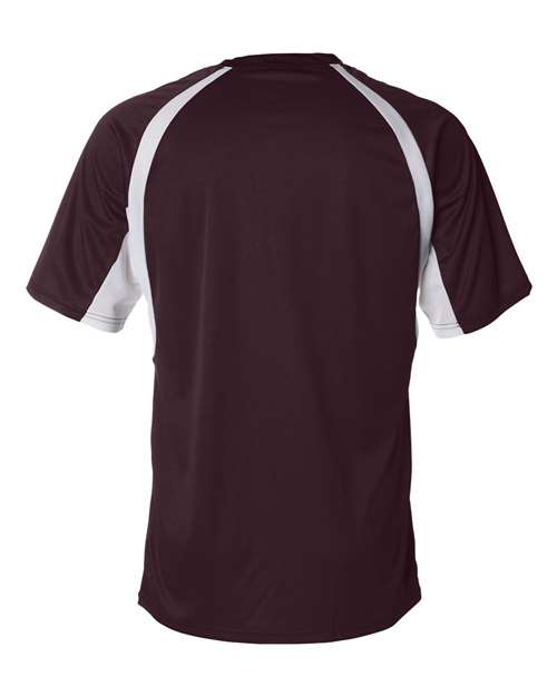 Badger Men's B-Core Hook T-Shirt 4144 - Maroon/ White