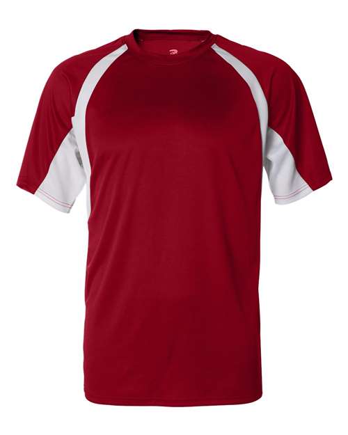 Badger Men's B-Core Hook T-Shirt 4144 - Red/ White