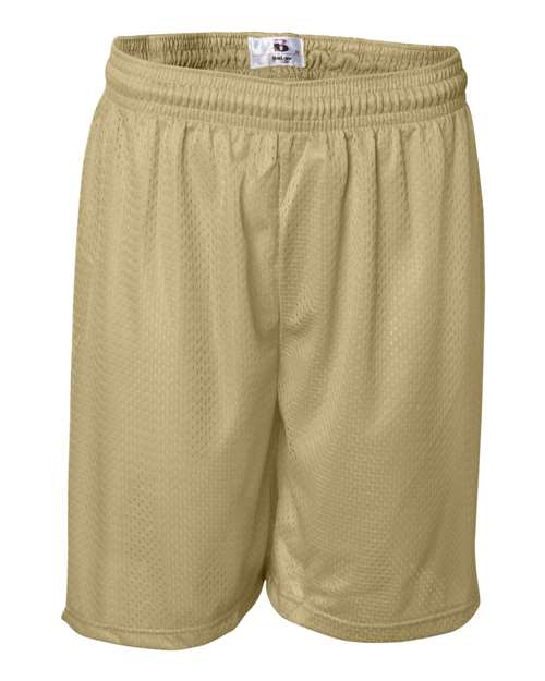 Badger Men's Pro Mesh 7" Shorts 7207 - Vegas Gold