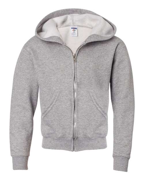 JERZEES Youth NuBlend® Full-Zip Hooded Sweatshirt 993BR