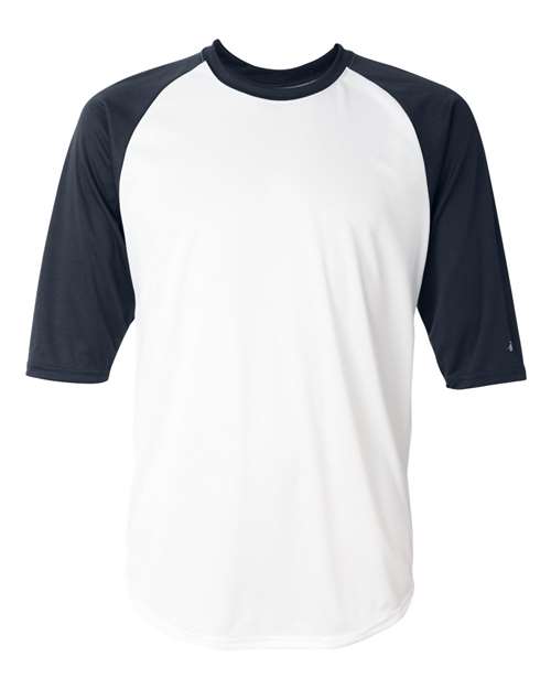 Badger Men's B-Core Three-Quarter Sleeve Baseball T-Shirt 4133