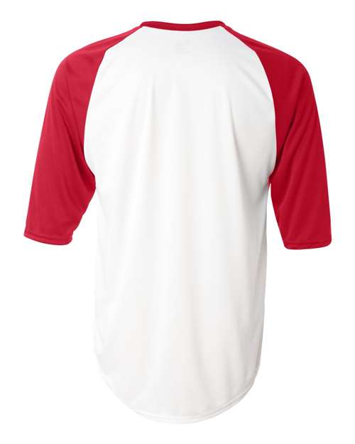 Badger Men's B-Core Three-Quarter Sleeve Baseball T-Shirt 4133