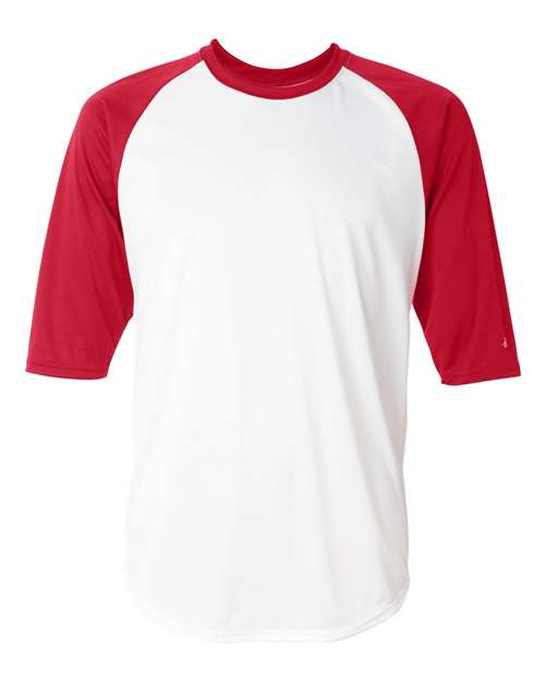Badger Men's B-Core Three-Quarter Sleeve Baseball T-Shirt 4133