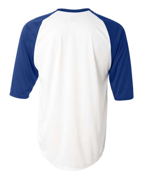 Badger Men's B-Core Three-Quarter Sleeve Baseball T-Shirt 4133