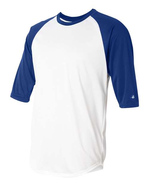 Badger Men's B-Core Three-Quarter Sleeve Baseball T-Shirt 4133
