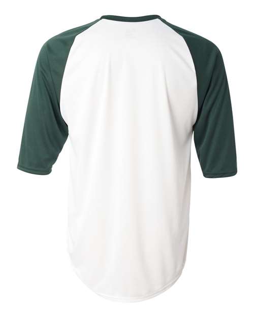 Badger Men's B-Core Three-Quarter Sleeve Baseball T-Shirt 4133