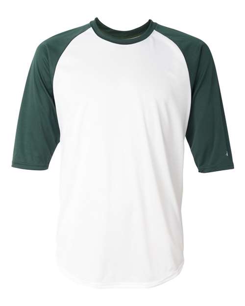 Badger Men's B-Core Three-Quarter Sleeve Baseball T-Shirt 4133