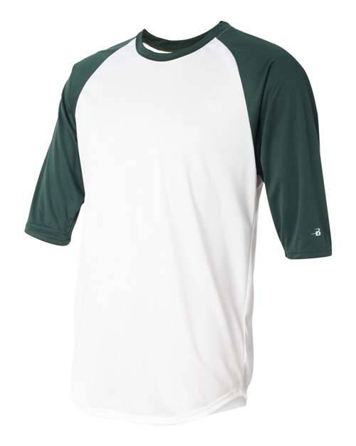 Badger Men's B-Core Three-Quarter Sleeve Baseball T-Shirt 4133