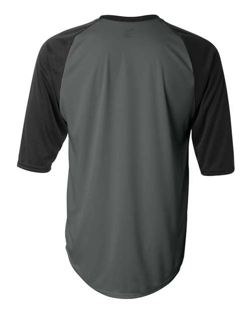 Badger Men's B-Core Three-Quarter Sleeve Baseball T-Shirt 4133