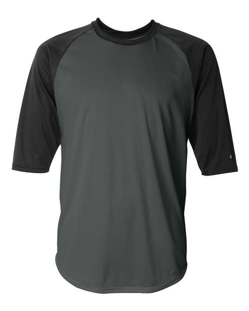 Badger Men's B-Core Three-Quarter Sleeve Baseball T-Shirt 4133