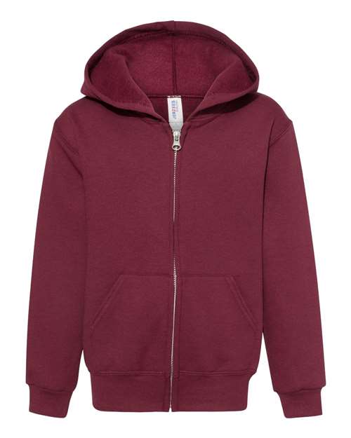 JERZEES Youth NuBlend® Full-Zip Hooded Sweatshirt 993BR