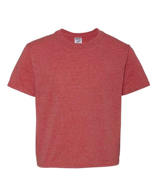 JERZEES Youth Dri-Power® 50/50 T-Shirt 29BR - Vintage Heather Red