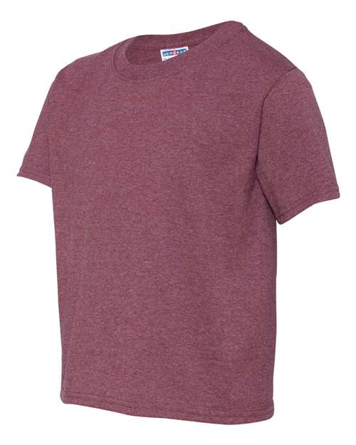 JERZEES Youth Dri-Power® 50/50 T-Shirt 29BR - Vintage Heather Maroon