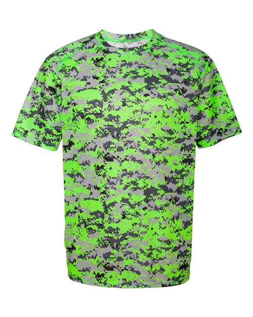Badger Men's Digital Camo T-Shirt 4180 - Lime Digital