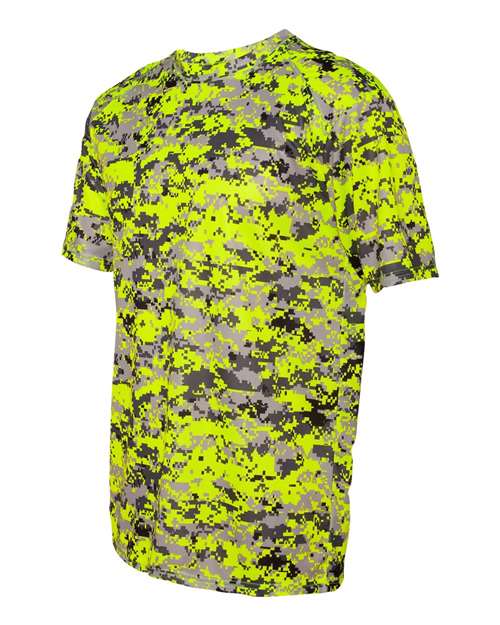 Badger Men's Digital Camo T-Shirt 4180 - Safety Yellow Digital